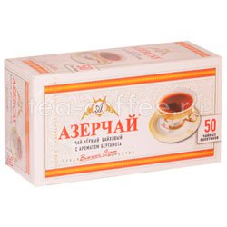 Чай Азерчай Бергамот черный в пакетиках 50 шт Россия