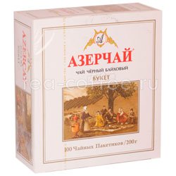Чай Азерчай Букет черный в пакетиках 100 шт Россия