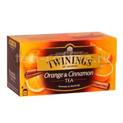 Чай Twinings Апельсин и Корица черный в пакетиках 25 шт Польша