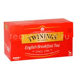 Чай Twinings English Breakfast черный в пакетиках 25 шт