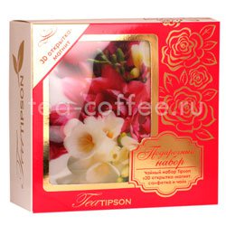 Tipson подарочный чайный набор N 1 3D открытка-магнит, салфетка и чай, розовый Шри Ланка