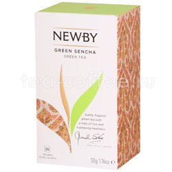 Чай Newby Green Sencha зеленый в пакетиках 25 шт Индия