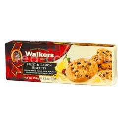 Бисквитное печенье Walkers фруктовое с лимоном 150 гр Шотландия