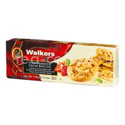 Бисквитное печенье Walkers клубника со сливками 150 гр Шотландия