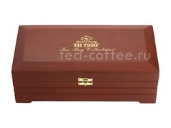 Подарочный чайный набор Ти Тэнг в деревянной шкатулке, черный чай в пакетиках 100 шт