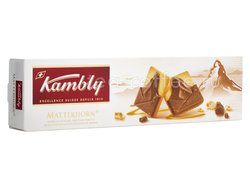 Kambly Matterhorn Печенье с шоколадно-сливочной начинкой и нугой в шоколаде 100 гр Швейцария