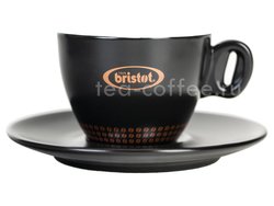 Чашка+Блюдце капучино Bristot Ciao 150 мл (черная)