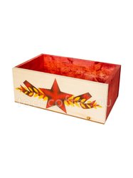 Ящик деревянный 24,5×14,5×9 см Красная звезда