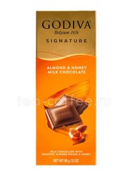 Godiva Signature Молочный шоколад с миндалем и медом 90 г