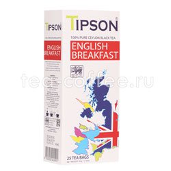 Чай Tipson English Breakfast (25 пакетиков по 2 гр) Шри Ланка