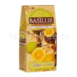 Чай Basilur Волшебные Фрукты Лимон и Лайм черный 100 гр 