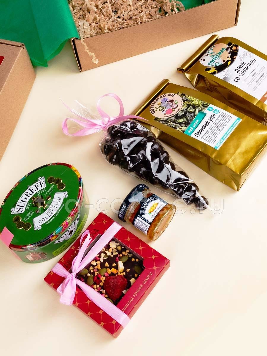 Подарочный набор 8 Марта Coffeemag в крафт коробке 20х20 №2