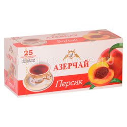 Чай Азерчай Персик черный в пакетиках 25 шт Россия
