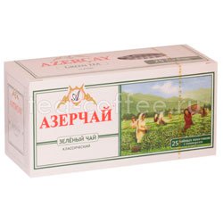 Чай Азерчай Зеленый классик в пакетиках 25 шт