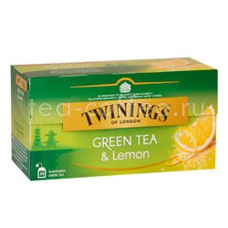 Чай Twinings зеленый с лимоном в пакетиках 25 шт Польша