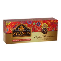 Чай Zylanica Ceylon Premium Black Tea в пакетиках 25 шт 