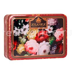 Чай Zylanica шкатулка Red Super Pekoe черный с лепестками подсолнечника и сафлором 100 г ж.б. Шри Ланка