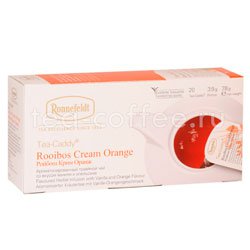 Чай Ronnefeldt Tea-Caddy Rooibus Cream Orange травяной в саше на чайник 20 шт Германия