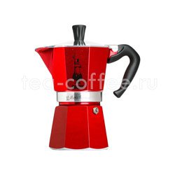 Гейзерная кофеварка Bialetti Moka Express Moka Red Emotion 3 порции 120 мл 5292