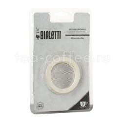 Bialetti 3 уплотнителя + 1 фильтр для гейзера Moka Индукционный 3 порции Италия 