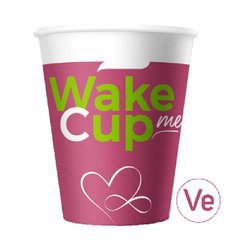 Стакан бумажный ВЕНДИНГ (Евро) 150 мл WAKE ME CUP