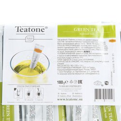 Чай Teatone Зеленый байховый в стиках 100 шт Россия