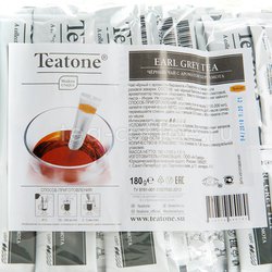 Чай Teatone черный с бергамотом в стиках 100 шт Россия