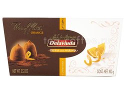 Delaviuda Шоколадные конфеты трюфели с апельсином 100 г Испания
