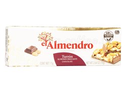 El Almendro Хрустящий миндальный туррон с шоколадом 75 гр Испания