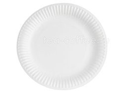 Тарелка бумажная Snack Plate белая ламинированная d230 мм (100шт) Россия