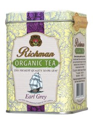 Чай Richman Organic Earl Grey черный с бергамотом 100 гр ж.б.