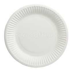 Бумажные тарелки Snack Plate белые мелованные d180 мм (100шт) Россия
