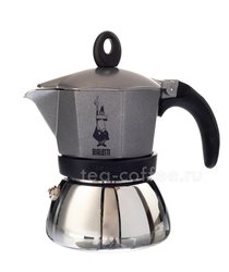 Гейзерная кофеварка Bialetti Moka Induzione antracite 3 порции (120 мл) Италия 