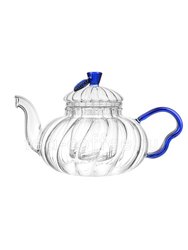 Стеклянный заварочный Чайник Голубой Цветок 800 мл Россия