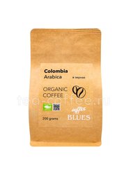 Кофе Блюз Colombia Organic Craft в зернах 200 гр (Крафт пакет) Россия
