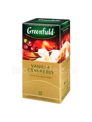 Чай Greenfield Vanilla Cranberry черный в пакетиках 25шт Россия