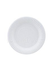 Тарелка бумажная Snack Plate белая мелованная d165 мм (100шт) 