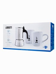 Bialetti Venus Набор: гейзерная кофеварка на 4 чашки + 2 кружки 