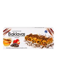 Греческая пахлава Minos (Baklavas) с медом, клубничный мармелад, шоколад 175 гр 