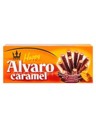 Flis Happy Alvaro Caramel трубочки вафельные с карамелью в шоколаде, 120 гр 