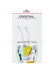 Walmer Coctail Набор из 6-ти трубочек+ёршик, стекло 