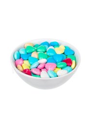Шоколадные сердечки в разноцветной сахарной глазури (на развес) 