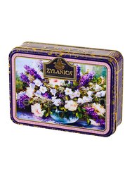 Чай Zylanica Шкатулка с цветами Purple Super Pekoe черный 100 гр ж/б