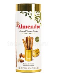 El Almendro Хрустящий миндальный туррон с солью (палочки) 136 гр