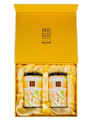 Коробка подарочная в подарочном пакете + 2 банки желтые (box-012) 