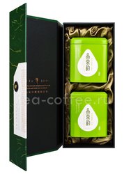 Коробка подарочная в подар. пакете + 2 банки зеленый (box-009) 