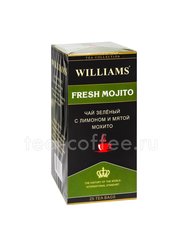 Чай Williams Fresh Mojito зеленый с лимоном и мятой мохито в пакетиках 25 шт * 2 гр 