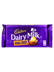 Шоколад Cadbury Whole Nut плитка 200 гр