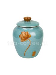 Чайница Цветок на ветру Серая Керамика 300 мл (SLJ-309/1) 