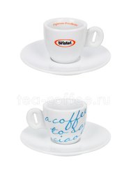 Bristot Белая чашка Ciao эспрессо 60 мл (расписная) 98590A 
